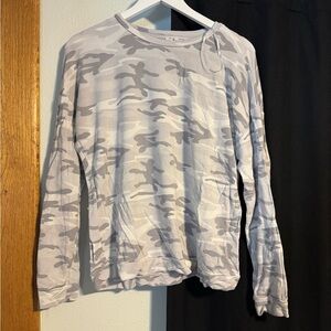 Workshop Republic Clothing Light Gray Camouflage Top